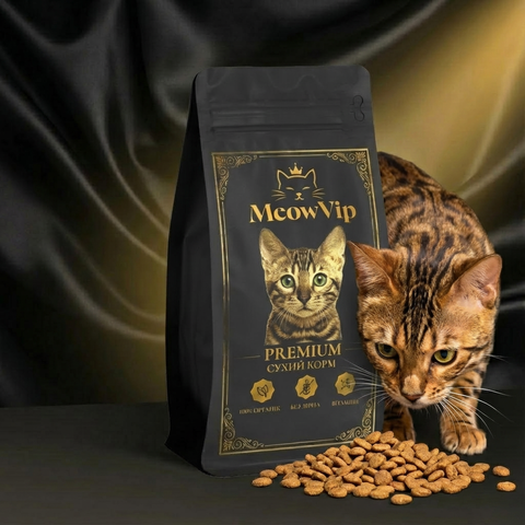 Сухий корм для бенгальських котів MeowVIP Кролик 400г 1904 фото